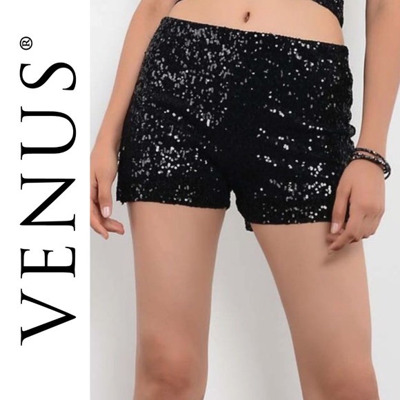 VENUS black sequin shorts | Large - Picture 9 of 13